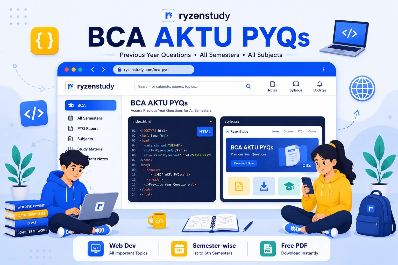 AKTU BCA PYQs Download - Ryzenstudy