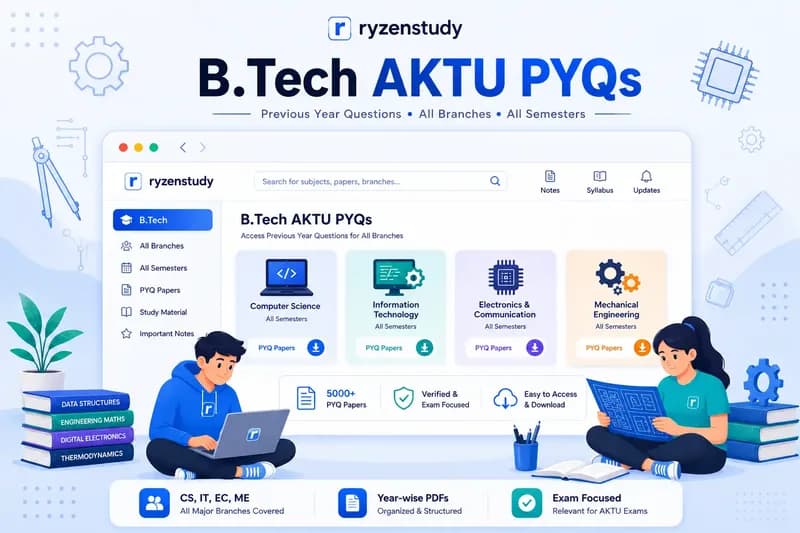 AKTU BTech previous year question papers by study year